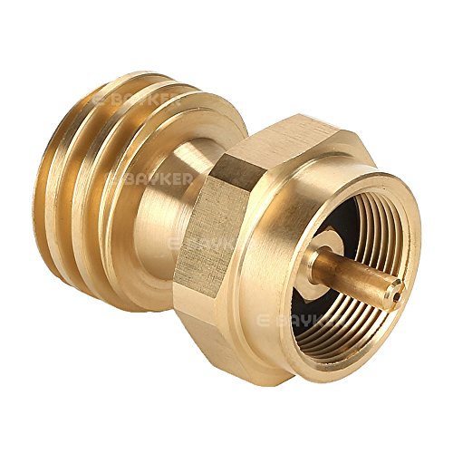 E-BAYKER Propane Gas Grill Adapter Universal for QCC1Type1 Refill 1lb Propane Bottle Cylinder Tanks -100 Solid Brass Regulator Valve Accessory and Replacement