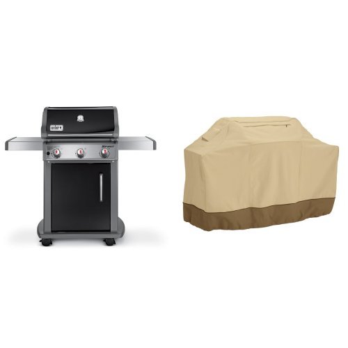 Weber 46510001 Spirit E310 Liquid Propane Gas Grill Black with Classic Accessories Cover