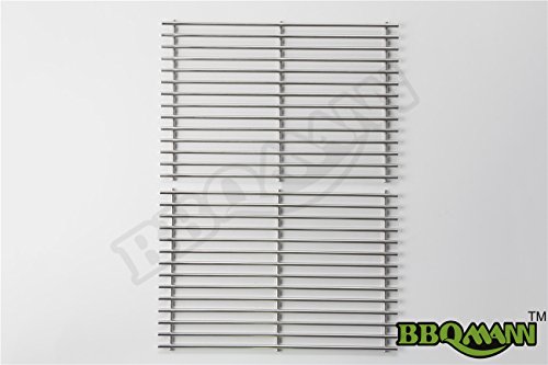 BBQMANN Replacement BBQ Stainless Steel Rod Cooking Grates for Weber 7527 Set of 2