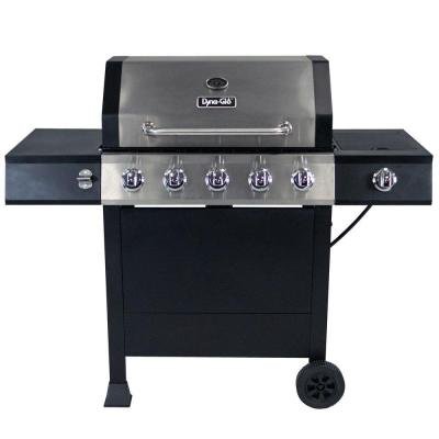 Dyna-glo 5-burner Open Cart Lp Gas Grill Model Dgf510sbp-d