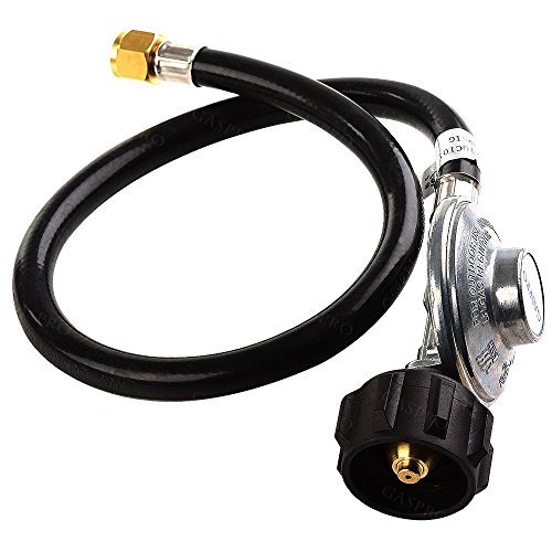 GASPRO 2FT Low Pressure Propane Regulator and Hose with CSA Certified for QCC1Type1 Propane Tank and LP Gas Grill and Propane Appliances- Horizontal