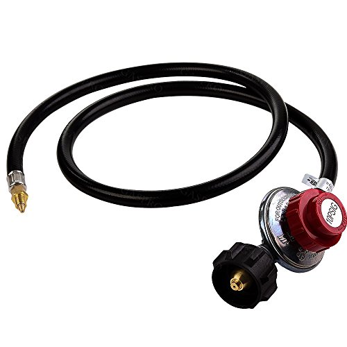 GASPRO 4FT Adjustable 0-10PSI High Pressure Propane Regulator with CSA Certified LPG Hose for QCC-1Type-1 Tank and LP Gas Grill