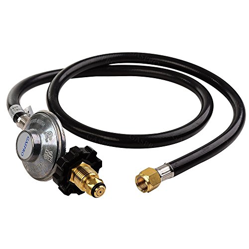 GASPRO 4FT Low Pressure Propane Regulator and Hose with POL Connection for Type-1QCC-1 Propane Tank and LP Gas Grill and Propane Appliances- CSA Certified