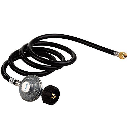 GASPRO 6FT Low Pressure Propane Regulator and Hose with CSA Certified for QCC1Type1 Propane Tank and LP Gas Grill and Propane Appliances- Horizontal