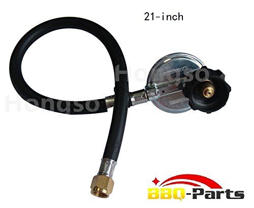 Hongso HR21-2 Universal 21 QCC1 Hose and Regulator Kit Replacement parts for Fire Pit Table and LP Gas Grill