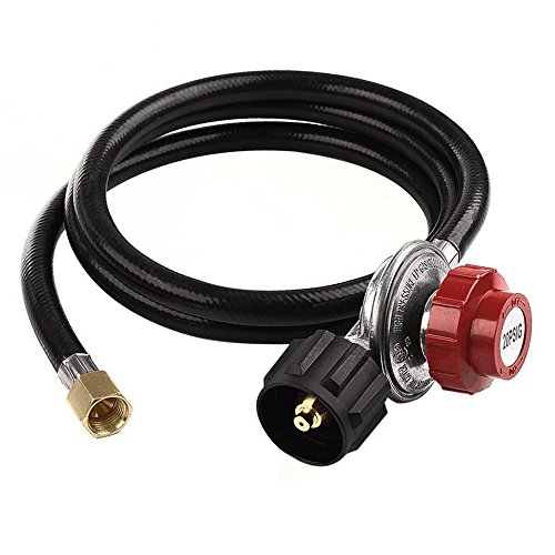 SHINESTAR High Pressure Propane Hose Kit 0-20 PSI Adjustable Propane Regulator for QCC1Type1 Tank and LP Gas Grill Propane Tanks and Propane Appliances - CSA Certified 5ft
