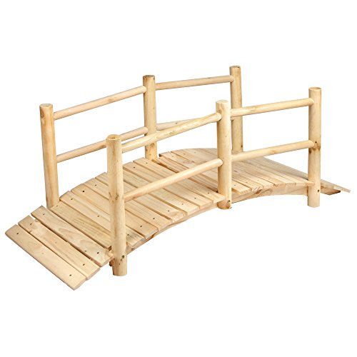 5 Foot Eucalyptus Wood Bridge - Wood Wooden