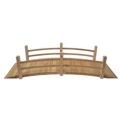 7ft Fir Wood Garden Bridge