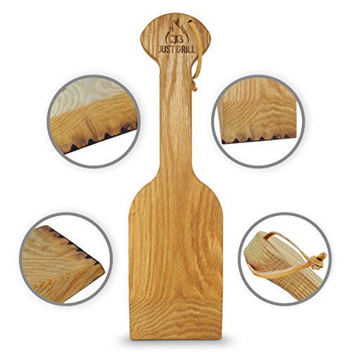 Just Grill Scraper - Wood Barbeque Cleaner Natural Bbq Accessories
