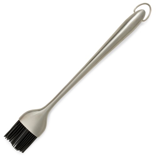 Mr Grill Basting Brush - Silicone - Great For The Bbq  Grill - Barbecue  Barbeque Baster - Stainless Steel -
