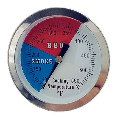 Dozyant 3&quot 550f Bbq Charcoal Grill Pit Wood Smoker Temp Gauge Grill Thermometer 25&quot Stem Ss Rwb