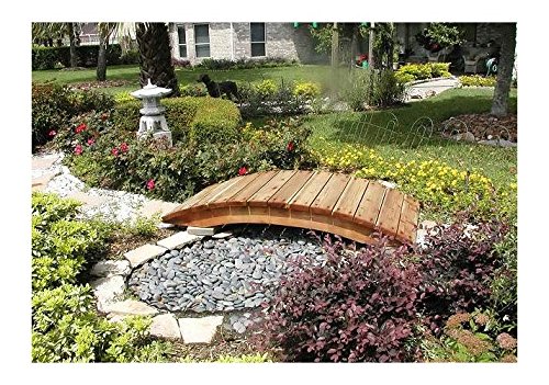 6 Ft Hand Crafted Redwood Backyard Garden Bridge 6 Ft No Posts Span Bridge