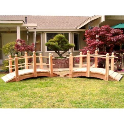 Whitehead Redwood Garden Bridge Size - 6 feet