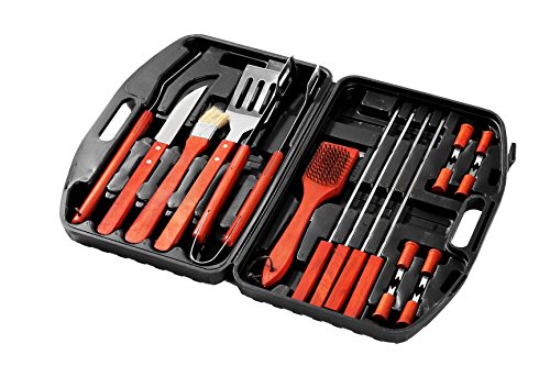 Barbecue Grill Tools made of Stainless-Steel with Storage Carrying Case- 18-Piece by Juvale 1725 x 3 x 12