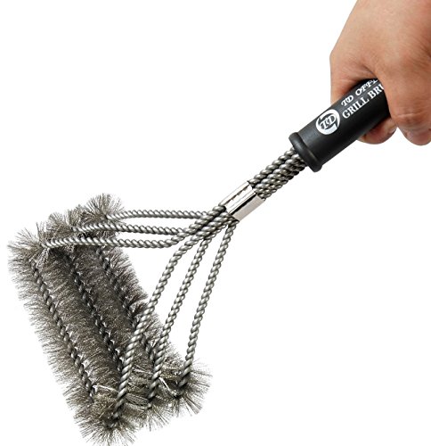 Bbq Grill Brush By Td Offer 2016 Design Best Grill Brush Cleaner Tools 17&quot-3 Stainless Steel Brushes In 1perfect