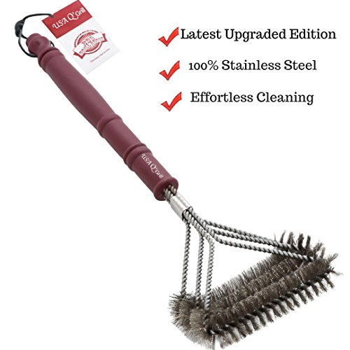 Bbq Grill Brush Cleaner By Usa Q&rsquogrillndash 100 Rust Proof Best Barbecue Cleaning Toolndash Made Of Stainless Steel