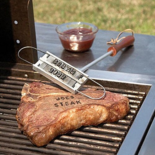 BBQ Meat Branding iron with changeable letters Personality Steak Meat Barbecue BBQ Tool Changeable 5