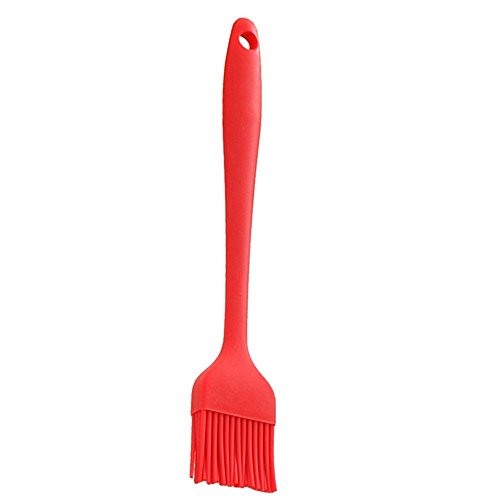 Silicone Pastry Brushes Oil Basting Brush and Basters with Solid Core Durable Heat Resistant Kitchen Utensils Dishwasher Safe 8 inch Red