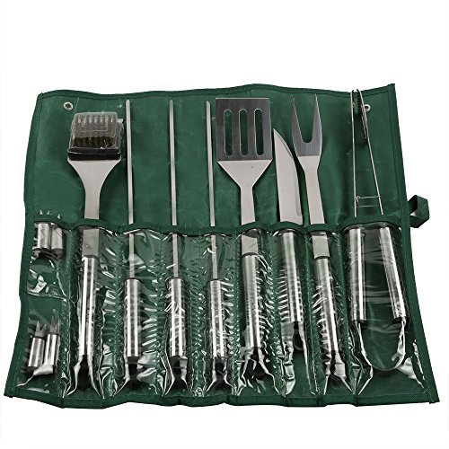 CHICHIC 12 PCS Stainless Steel Grilling Accessories BBQ Accessories BBQ Utensils Grill Utensil Set Barbecue Tool Sets with Durable Storage Bag