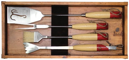 Teton Grill Co Fishing Grill Utensils Set with Tray