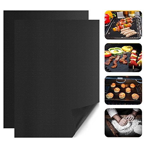 Bbq Grill Mat Papayay Non-stick Grill Mats Barbecue Utensil For Gas Charcoal Electric Grills Set Of 2 13