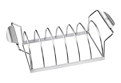 GEFU BBQ Premium Barbecue Spare Rib Rack Holds 6 Portions Works in Kettle Ovens and Grills