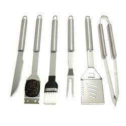Daxx Stainless Steel 6 Piece Barbeque bbq Cooking Grilling Utensil Set