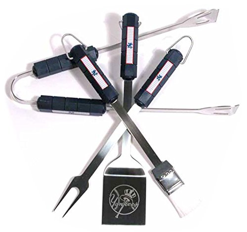 MLB 4-Piece BBQ Grilling Utensil Set Yankees