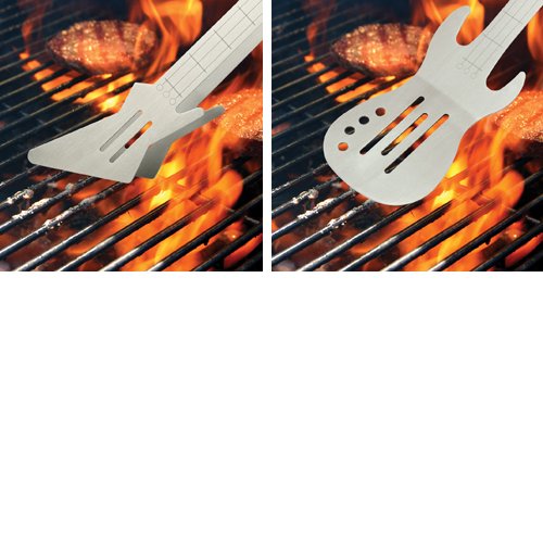 Barbuzzo Rock N Roll Guitar Bbq Gift Set - Spatulaamp Tongs