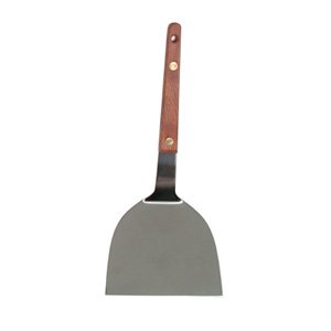 NEW 9Â½-Inch Teppanyaki Grill Spatula Grilling Spatula Turner Spatula Griddle Spatula Barbecue BBQ Spatula wCutting Edge Solid Stainless Steel Riveted Smooth Wood Handle Commercial Grade