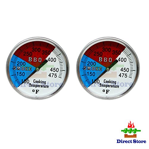 Direct Store Parts Dt110 2-pack 2&quot 475 Rwb Bbq Charcoal Grill Wood Smoker Oven Pit Temp Gauge Thermometer 2