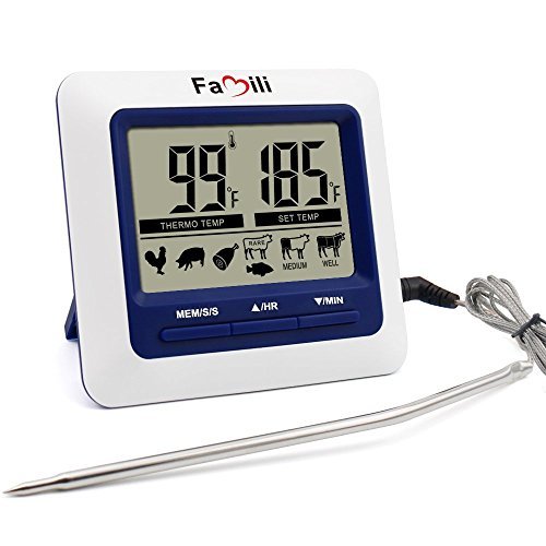 Famili Mt004 Digital Kitchen Food Meat Cooking Electronic Thermometer Probe For Bbq Oven Grill And Smoker With