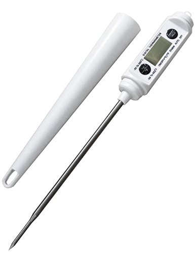 Gritech Instant Read Digital Food Meat Cooking and BBQ Grill Thermometer White