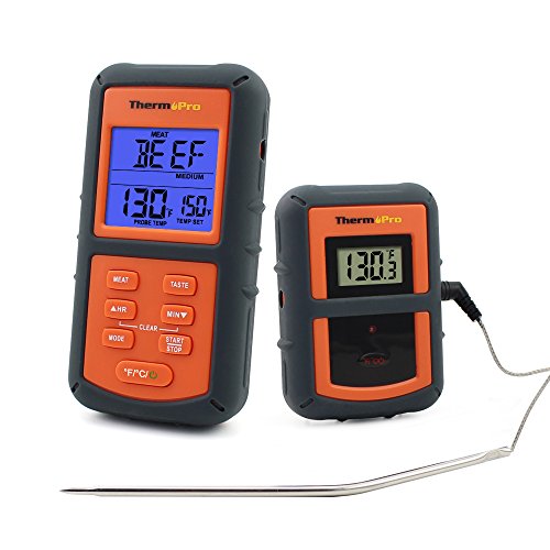 Thermopro Tp07 Remote Wireless Digital Kitchen Cooking Food Meat Thermometer With Timer For Bbq Smoker Grill Oven