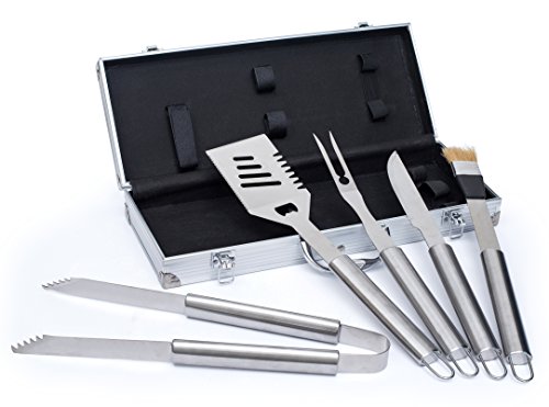Barbecue Tools Kit Grill Accessories With Case Grill Case With Chef Knife Spatula Tongs Fork Brush Perfect