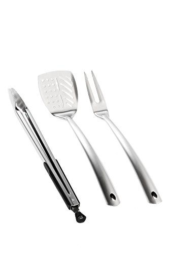 Barbecue Grilling Tools - Stainless Steel Grill Tools and Accessories Set With Spatula Fork and Tong by Juvale