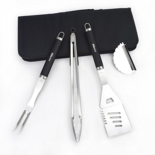 Didihou Stainless Steel Grill Tool Set with Portable Fabric Storage Case 5pcs