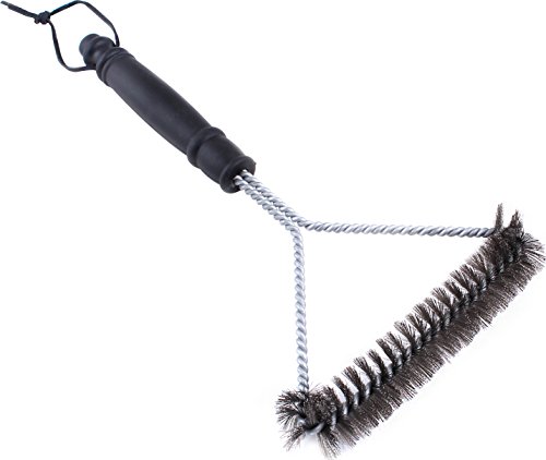 18 Inch BBQ Grill Brush - BBQ Brush Weber - Stainless Steel BBQ Tool - Triple Head Design - by Utopia Kitchen 12 Inch