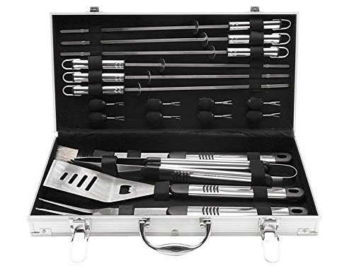 18 Pc Stainless Steel Bbq Tool Set - Grilling Tools Barbecue Set - Grill Tool Set W Case