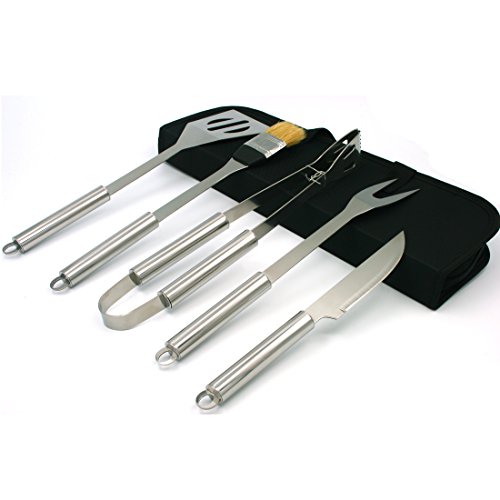 Desir BBQ Tool Set5-Piece 12-Piece 18-Piece 22-Piece Stainless Steel BBQ Barbecue Grill Tool Set 5 pieces in bag