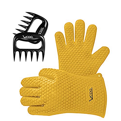 Bbq Silicone Gloves And Pulled Pork Claws Set Vcoo Barbecue Heat Resistant Accessoriesamp Grilling Tools For Indoor