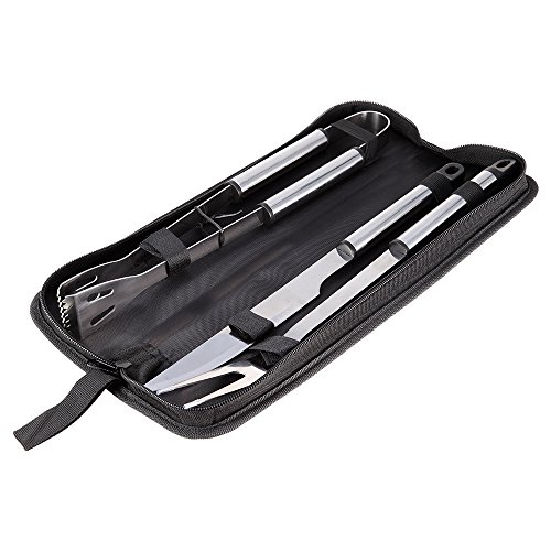 Bbq Tool Set Kapoo Grill Tools With Storage Case 3 Piece Bbq Tools Including Knifetong And Fork1 Year Warranty