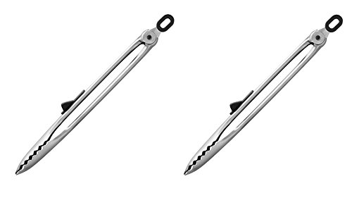 Stainless Steel Pro BBQ Tongs Set of 2