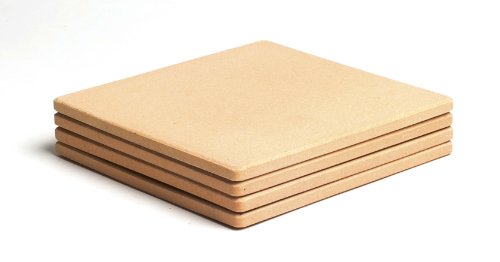 Pizzacraft Pc0103 7.5" Square Cordierite Mini Baking/pizza Stones, Set Of 4