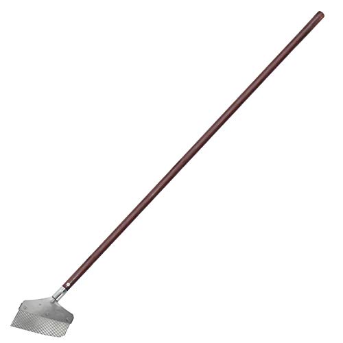 Nisaku NJP2520 Long Sidewalk and Garden Weeder and Sweeper Authentic Tomita Est 1960 Japanese Stainless Steel Blade Width-725 Polished 51 Wood Handle