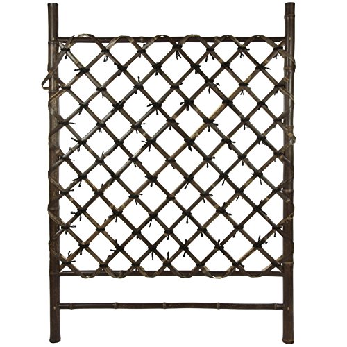 Oriental Furniture Dark Stained Japanese Style Garden Trellis