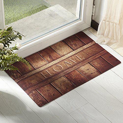 Amagebeli 18&quot X 30&quot Home Indoor Door Mat Non-slip Printing Doormat Wood Rug Carpet Entrance Floor Mats