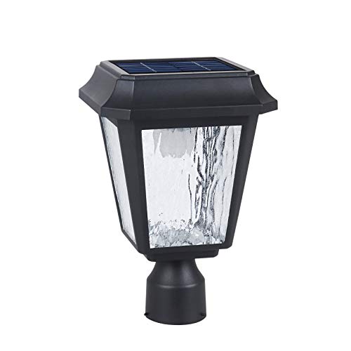 Solar Post Light Solar Powered Lamp Post Light Solar Post Cap Light Solar Patio Light Fabulously Bright 150 LUMENS Made of Aluminum die-Casting and Glass ST4618Q-A with 3 inches Post Adaptor