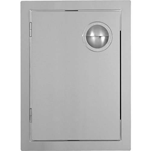 Bbqguyscom Portofino Series 17-inch Stainless Steel Left-hinged Single Access Door - Vertical