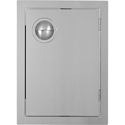 Bbqguys.com Portofino Series 17-inch Stainless Steel Right-hinged Single Access Door - Vertical